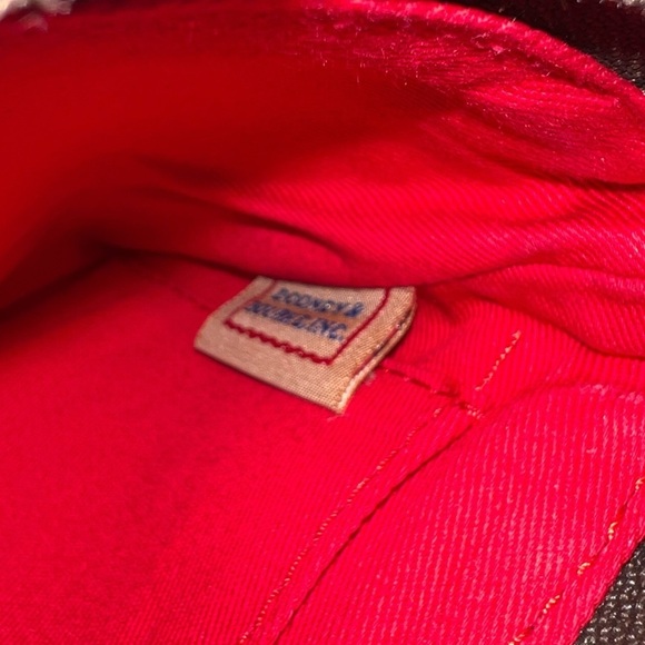 {Dooney & Bourke Cream & Brown Leather Wristlet Convertible Strap} - Picture 9 of 10